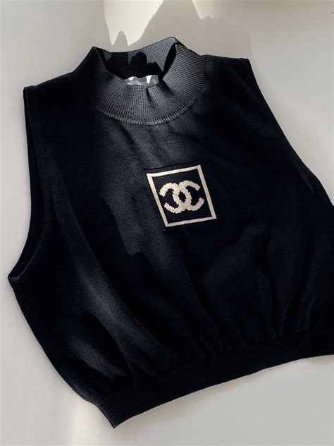 chanel vintage crop top